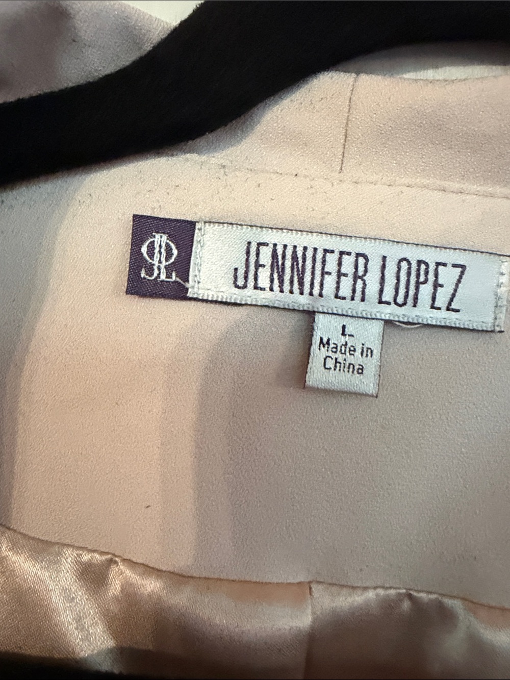 Jennifer Lopez Pale Blush Open-Front Cropped Blazer - Picture 2 of 2